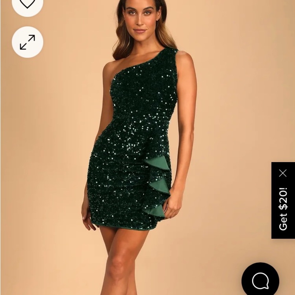 Party Ready: Sequin & Velvet One Shoulder Dress